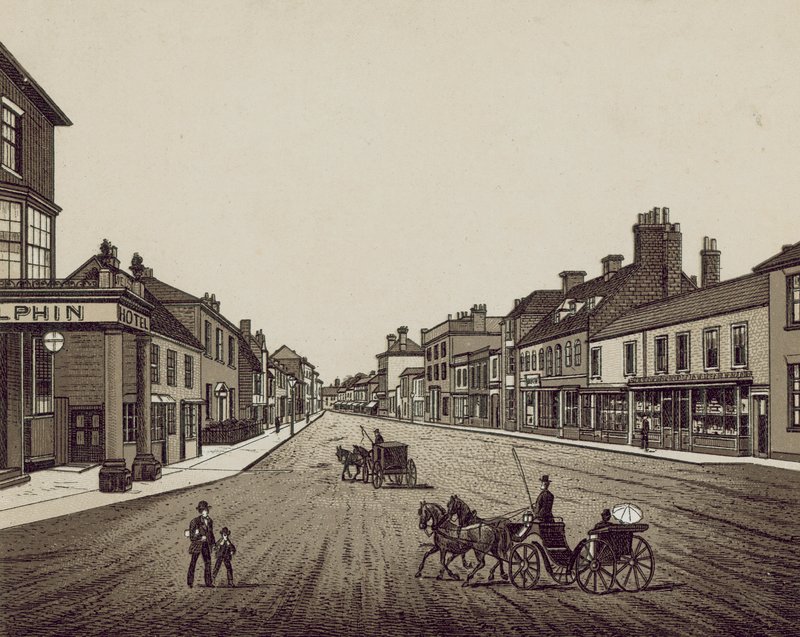 High Street, Petersfield (litografia) autorstwa English School