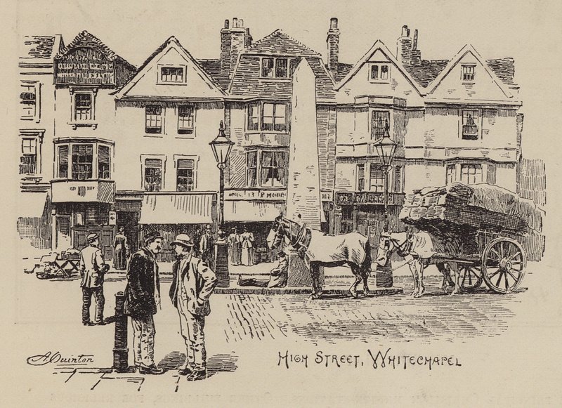 High Street, Whitechapel (grawerunek) autorstwa English School
