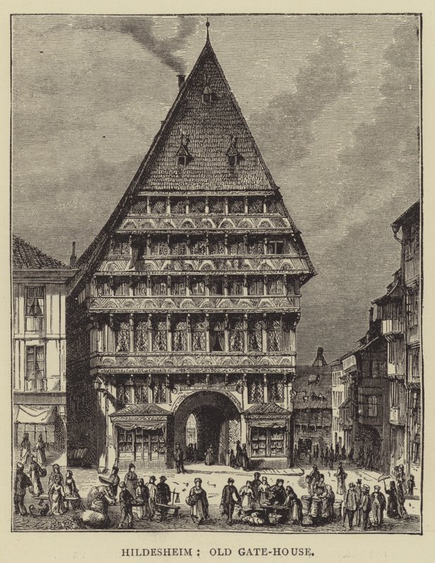 Hildesheim, Stara Brama (rycina) autorstwa English School