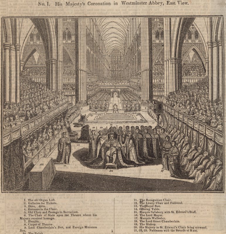 Koronacja Jego Królewskiej Mości w Opactwie Westminsterskim, East View autorstwa English School