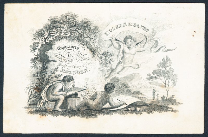 Hoare & Reeves, grawerzy, karta handlowa autorstwa English School