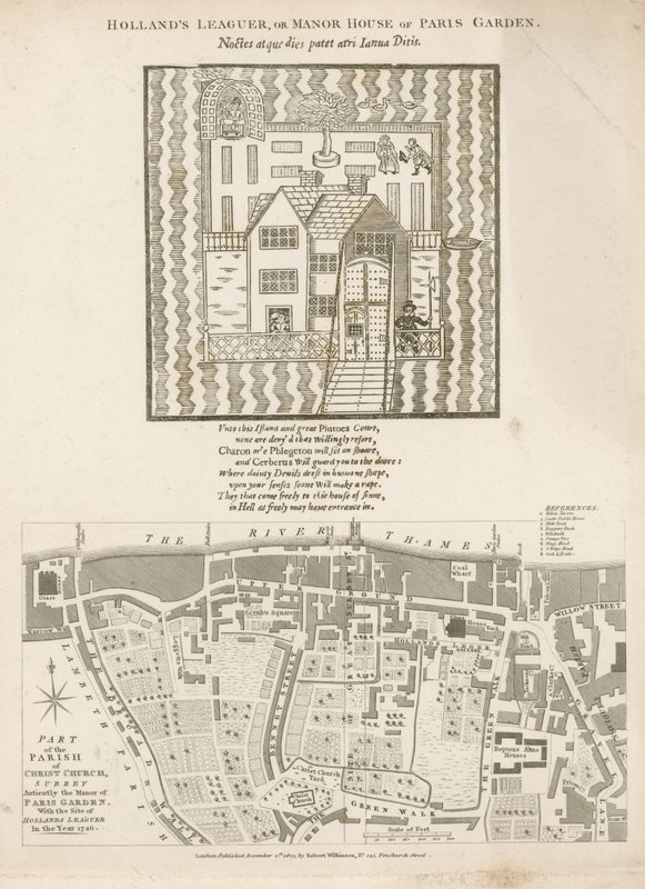 Hollands Leaguer lub Manor House of Paris Garden, Christ Church, Surrey autorstwa English School