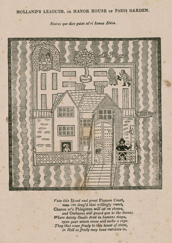 Hollands Leaguer lub Manor House of Paris Garden, Londyn autorstwa English School