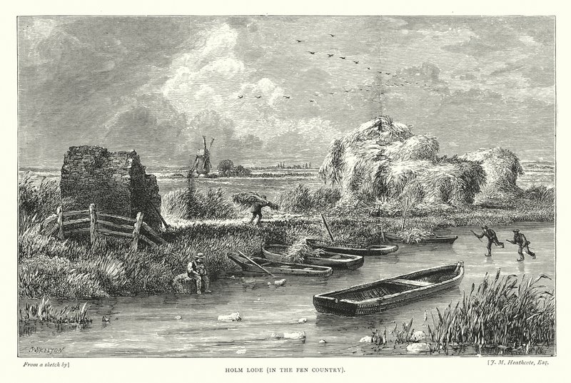 Holm Lode, w kraju Fen (rycina) autorstwa English School