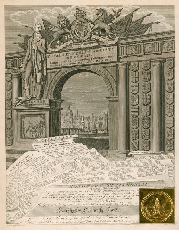 Honorowe członkostwo Royal Jennerian Society autorstwa English School
