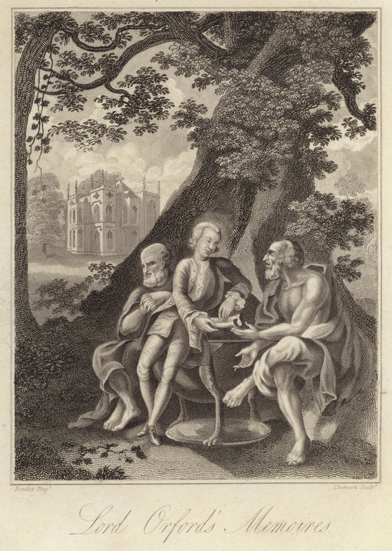 Horace Walpole , angielski historyk, pisarz i polityk (grafika) autorstwa English School