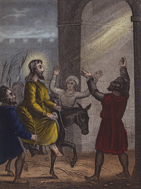 Hosanna Synowi Bożemu... (kolorowy grawerunek) autorstwa English School