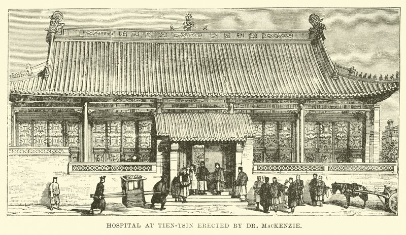 Szpital w Tien-tsin wzniesiony przez dr MacKenzie autorstwa English School
