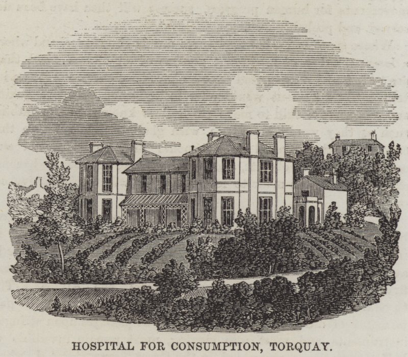 Szpital Konsumpcyjny, Torquay (grawerowanie) autorstwa English School