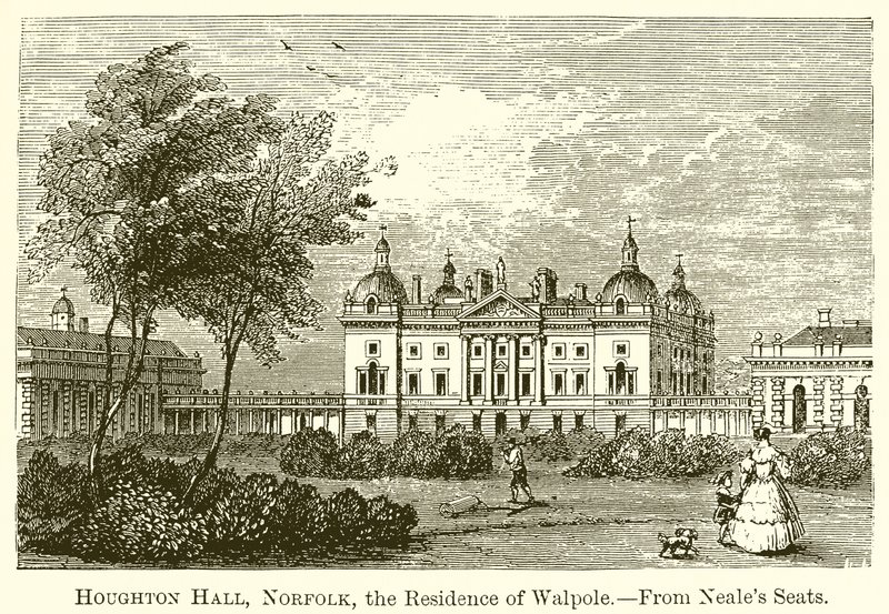 Houghton Hall, Norfolk, rezydencja Walpole autorstwa English School
