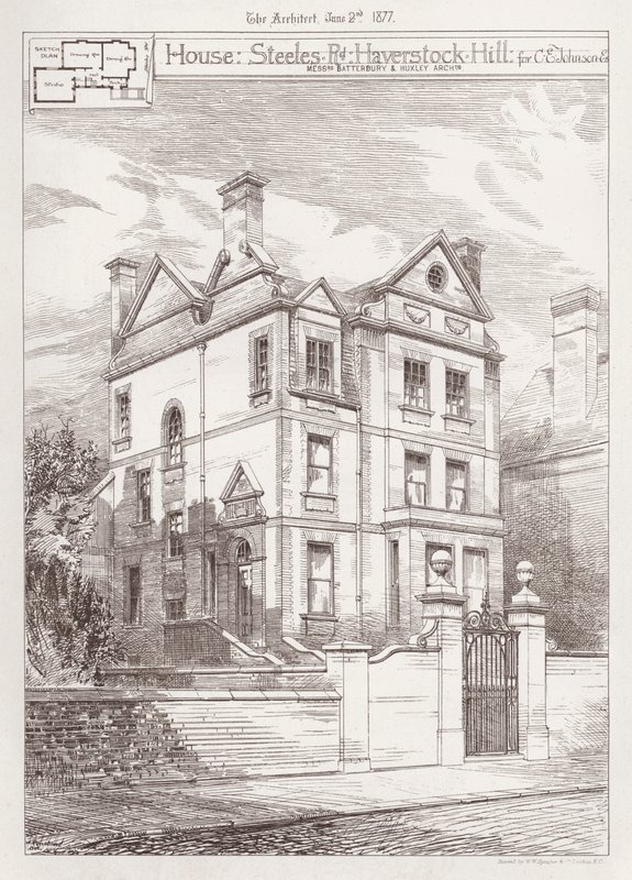 Dom, Steeles Road, Haverstock Hill, dla C E Johnson (grawerowanie) autorstwa English School