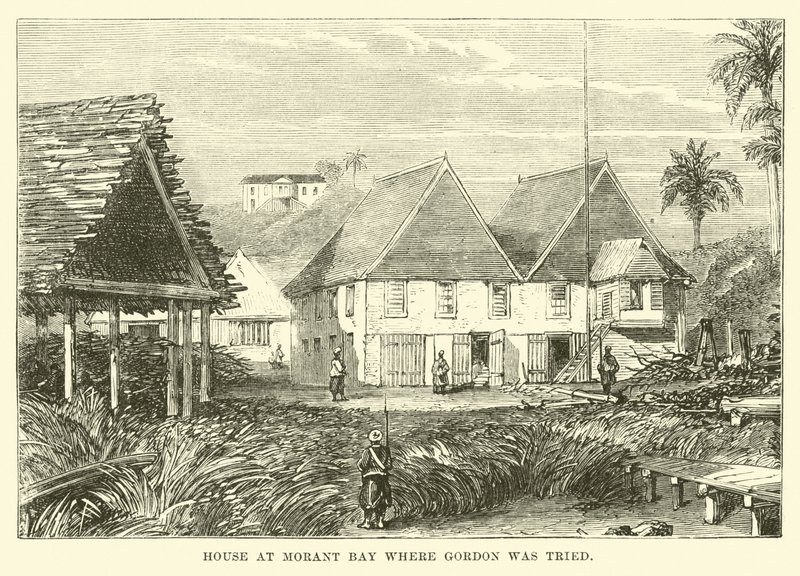 Dom w Morant Bay, w którym sądzono Gordona autorstwa English School