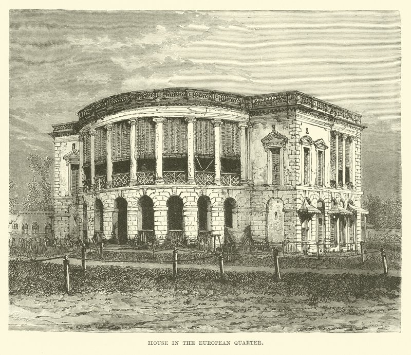 Dom w Dzielnicy Europejskiej, Kalkuta, Indie autorstwa English School