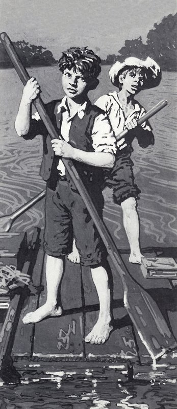 Huckleberry Finn i Tomek Sawyer autorstwa English School