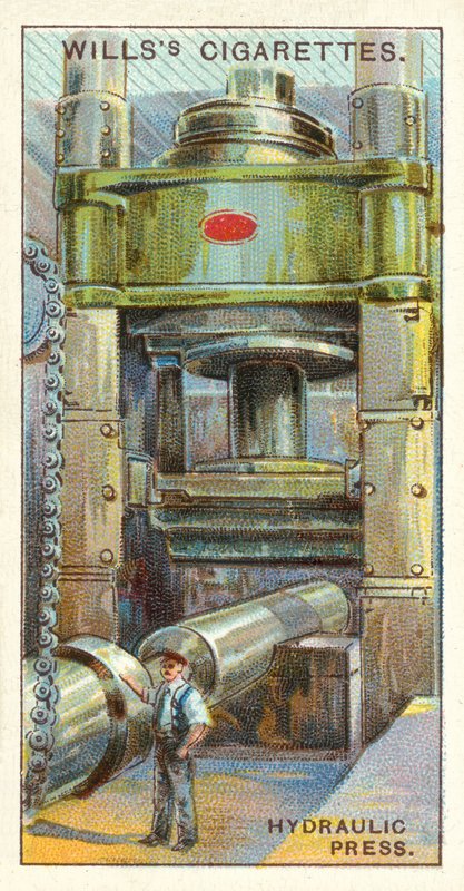 Prasa hydrauliczna (chromolit) autorstwa English School