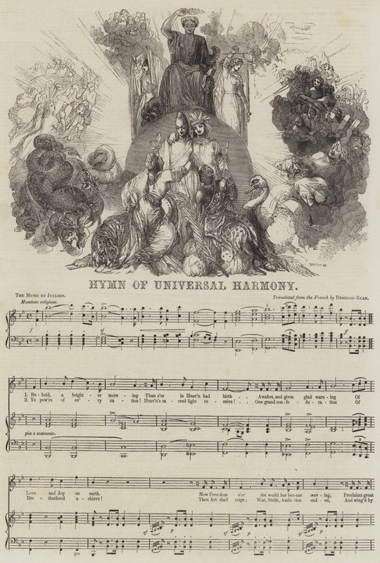 Hymn Uniwersalnej Harmonii (rycina) autorstwa English School