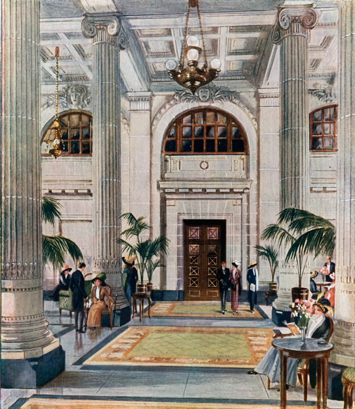 Hypostyle Hall w hotelu New Midland Adelphi, Liverpool autorstwa English School