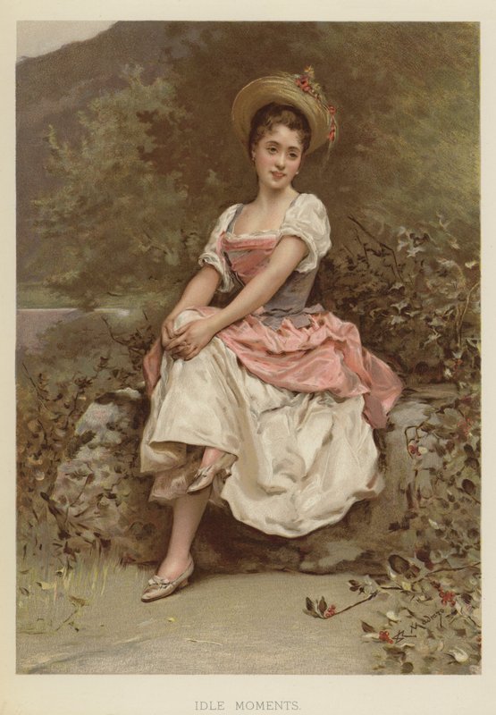 Momenty bezczynności (chromolitho) autorstwa English School