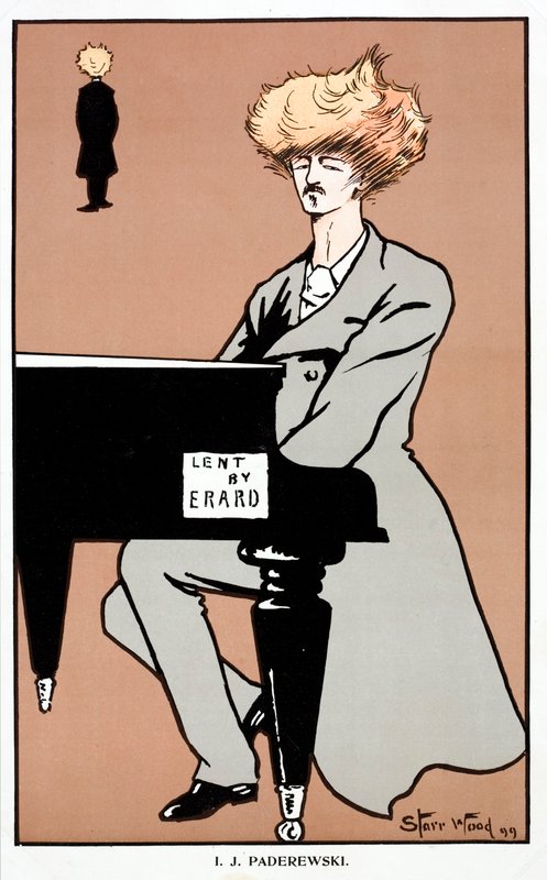 Ignacy Jan Paderewski, polski pianista, kompozytor, polityk i działacz niepodległościowy autorstwa English School