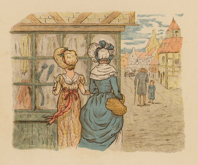 Ilustracja do filmu "Marzenia, tańce i rozczarowania" (kolorowa litografia) autorstwa English School