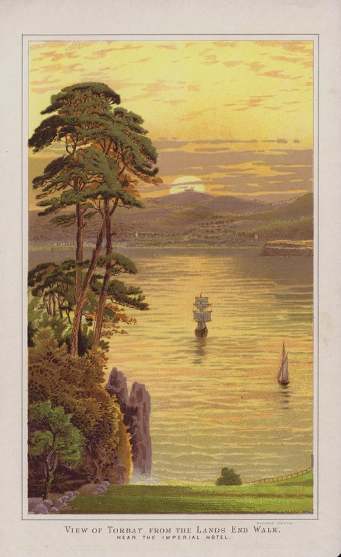 Ilustracja do przewodnika po Torquay autorstwa English School