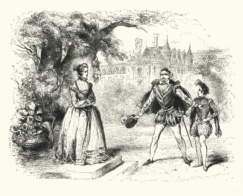 Ilustracja do Les hugenotów autorstwa Giacomo Meyerbeera (grafika) autorstwa English School