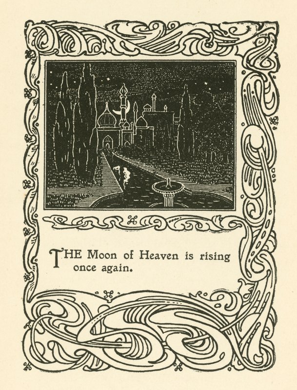 Ilustracja do Rubaiyata Omara Khayyama (litografia) autorstwa English School
