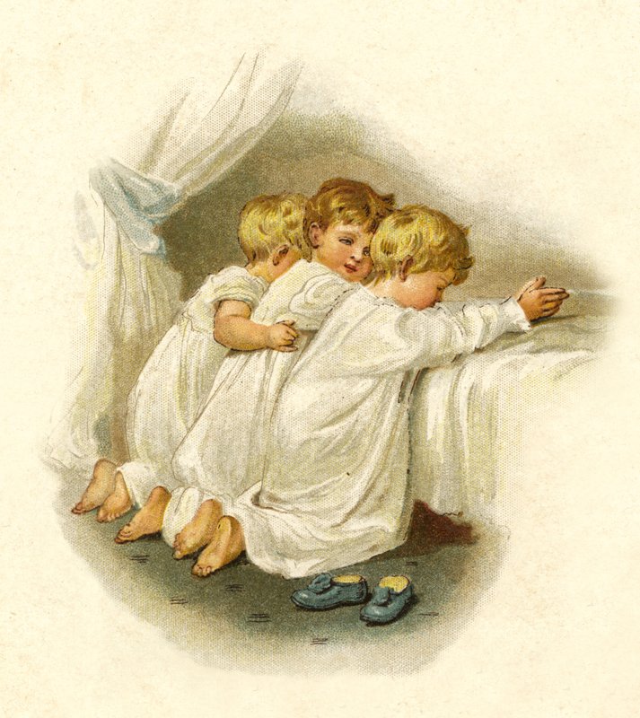 Ilustracja do nadejścia Świętego Mikołaja (kolor lito) autorstwa English School