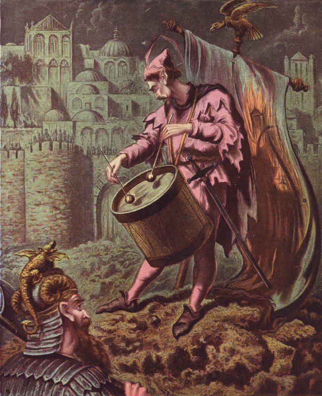 Ilustracja do Świętej wojny Johna Bunyana (kolorowa litografia) autorstwa English School