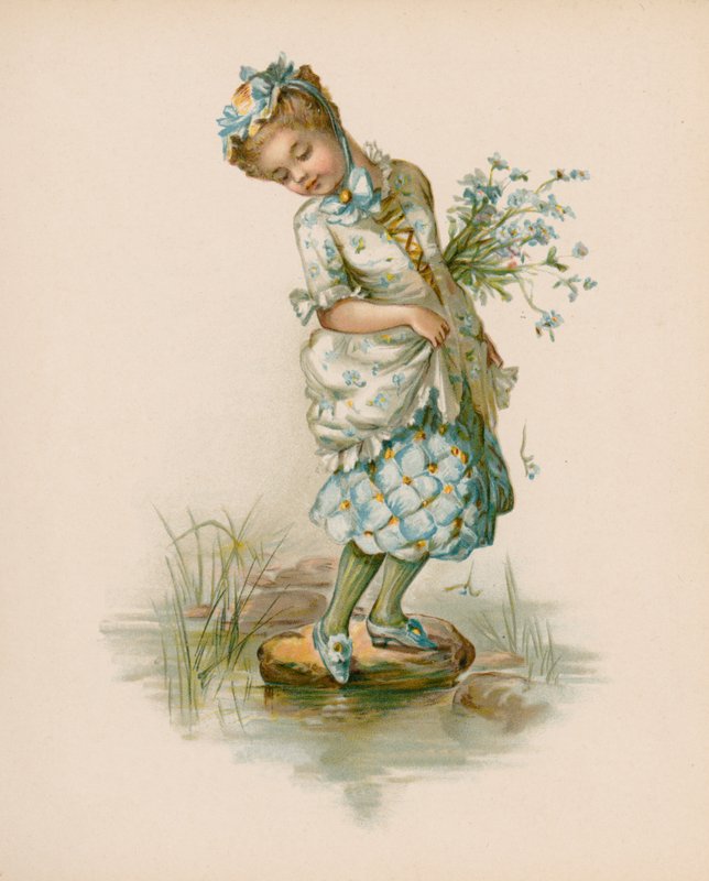 Ilustracja do języka kwiatów (chromolitho) autorstwa English School