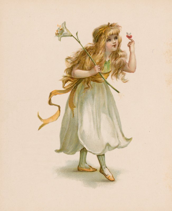Ilustracja do języka kwiatów (chromolitho) autorstwa English School