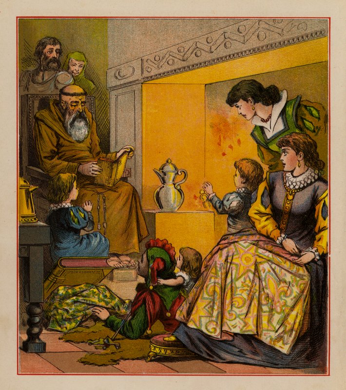 Ilustracja do Wesołych ballad z dawnych czasów, ok. 1880 (kolor lito) autorstwa English School