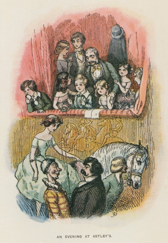 Ilustracja do książki The Newcomes autorstwa Thackeraya (litografia) autorstwa English School