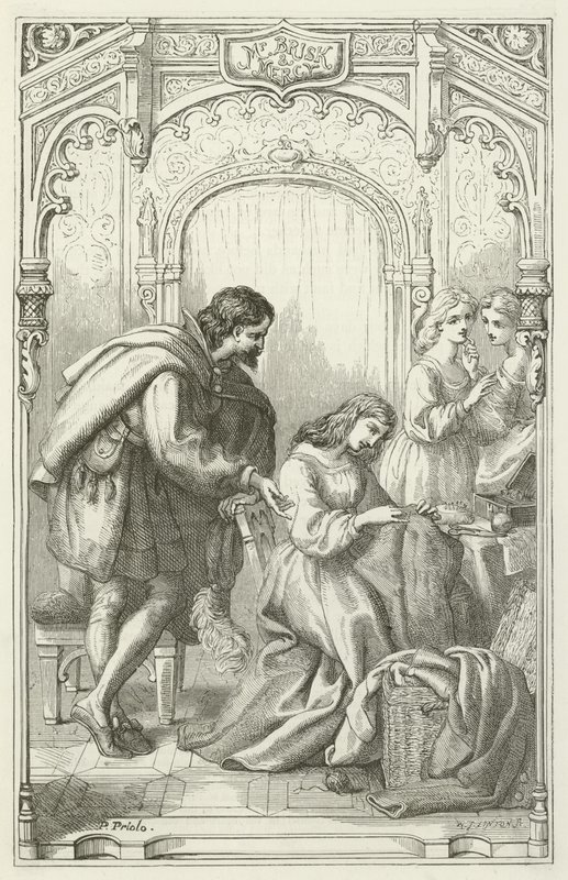 Ilustracja do The Pilgrims Progress autorstwa Johna Bunyan autorstwa English School