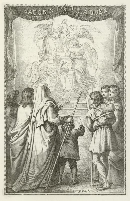Ilustracja do The Pilgrims Progress autorstwa Johna Bunyan autorstwa English School