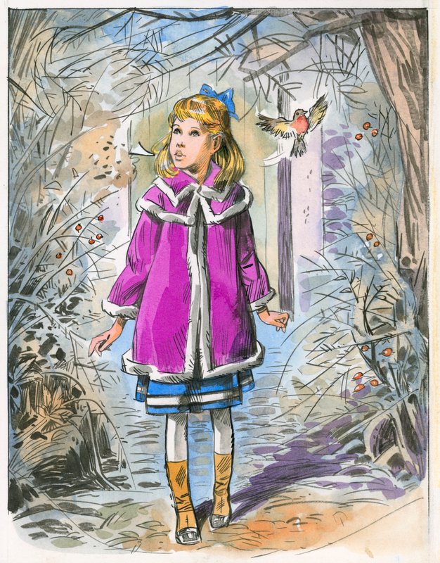 Ilustracja do Tajemniczego Ogrodu autorstwa English School