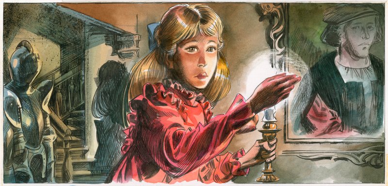 Ilustracja do Tajemniczego Ogrodu autorstwa English School