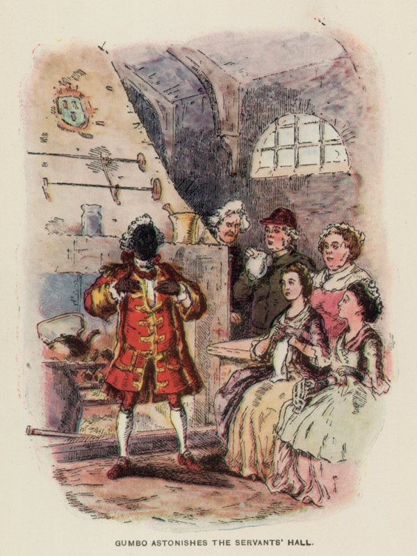 Ilustracja do książki The Virginians autorstwa Thackeraya (litografia) autorstwa English School