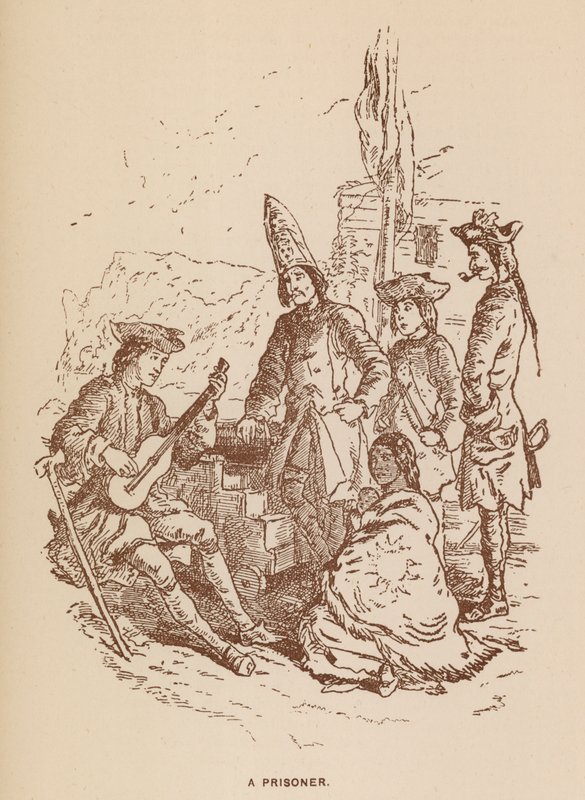 Ilustracja do książki The Virginians autorstwa Thackeraya (litografia) autorstwa English School