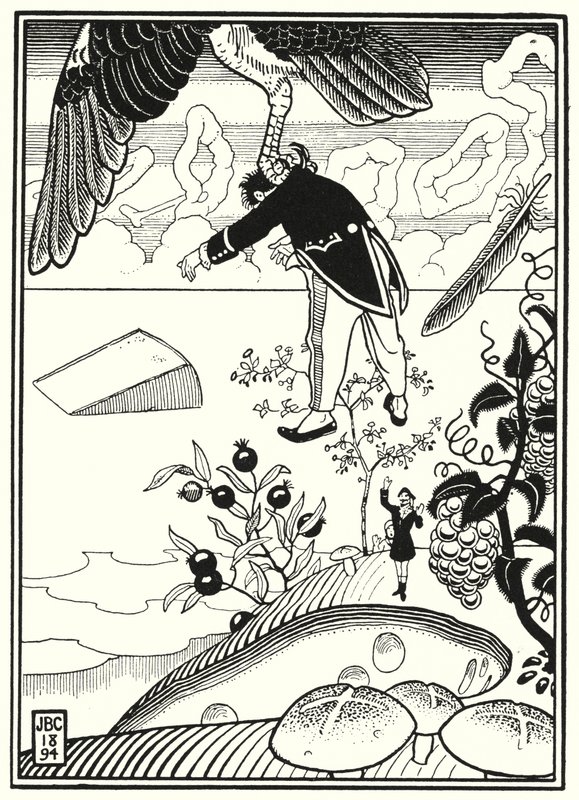 Ilustracja do Przygód barona Munchausena (rycina) autorstwa English School