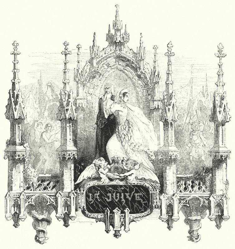 Ilustracja do opery La Juive Fromental Halevy (grafika) autorstwa English School