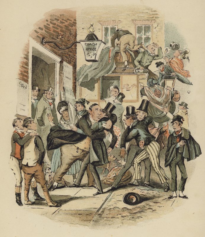 Ilustracja od Nicholasa Nickleby autorstwa English School