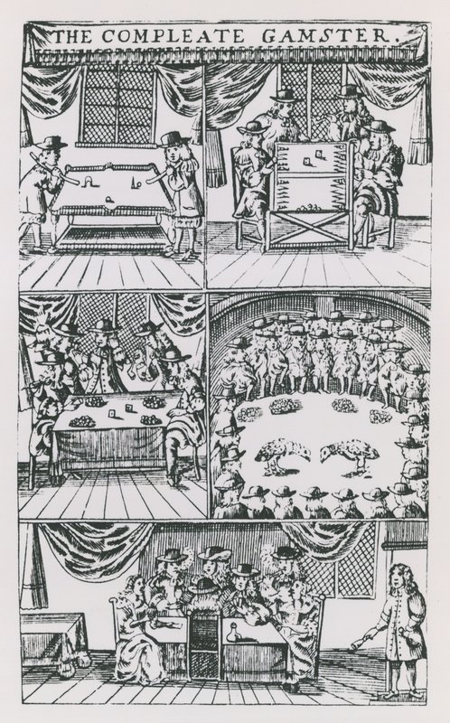 Ilustracje z The Compleat Gamester autorstwa English School