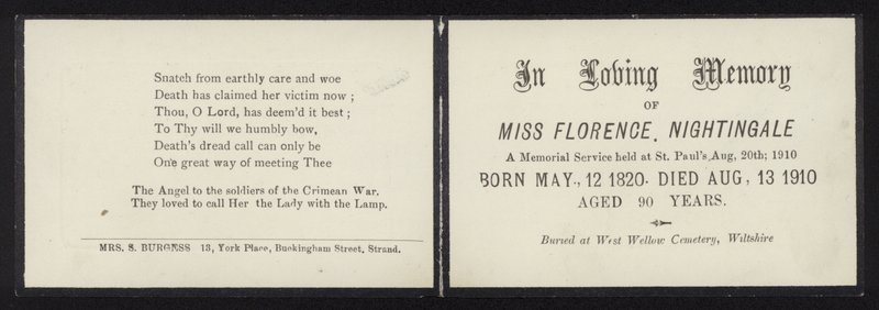 W kochającej pamięci Florence Nightingale autorstwa English School
