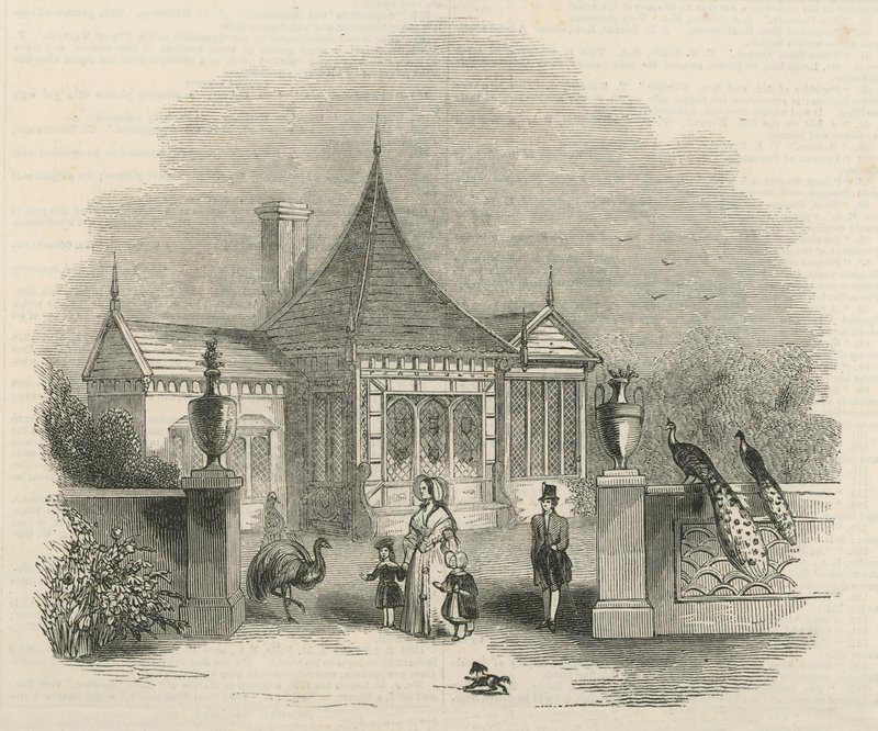 Na terenie Pałacu Buckingham autorstwa English School