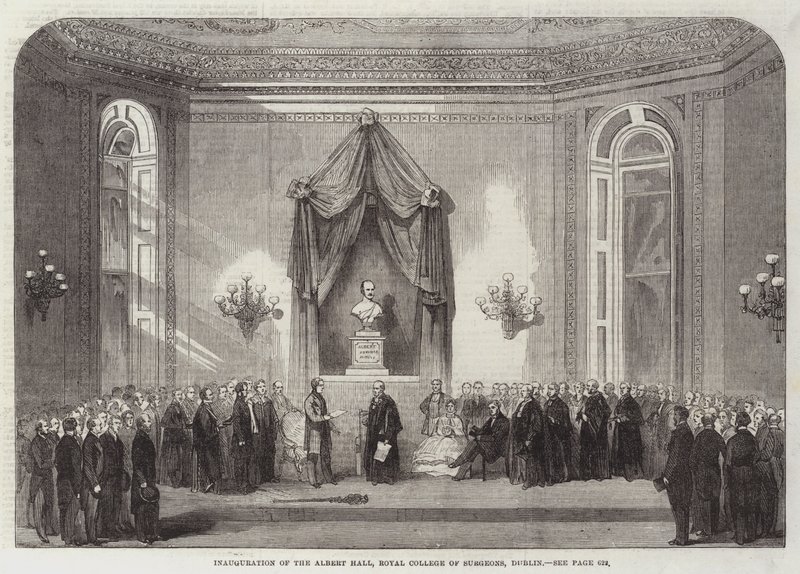 Inauguracja Albert Hall, Royal College of Surgeons, Dublin (grafika) autorstwa English School