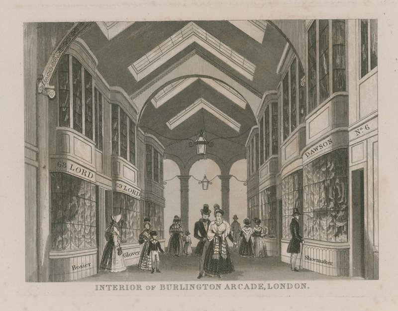 Wnętrze Burlington Arcade autorstwa English School