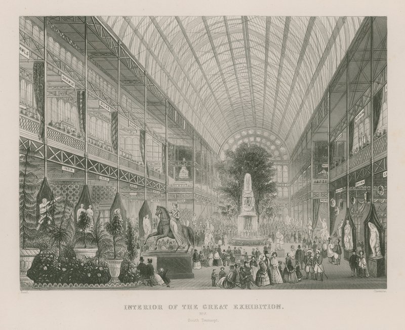 Wnętrze Wielkiej Wystawy, 1851, Transept Południowy autorstwa English School