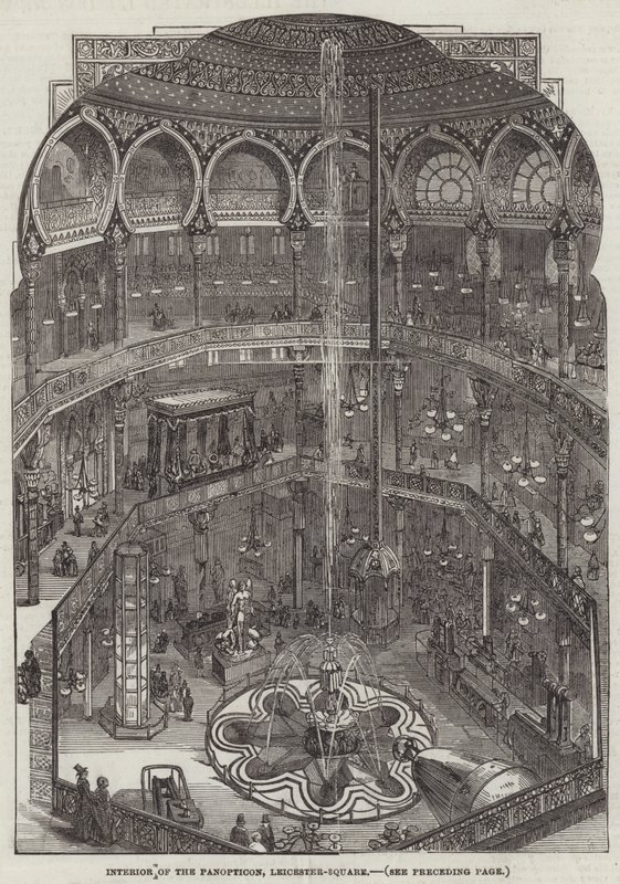Wnętrze Panopticon, Leicester-Square (grawerowanie) autorstwa English School