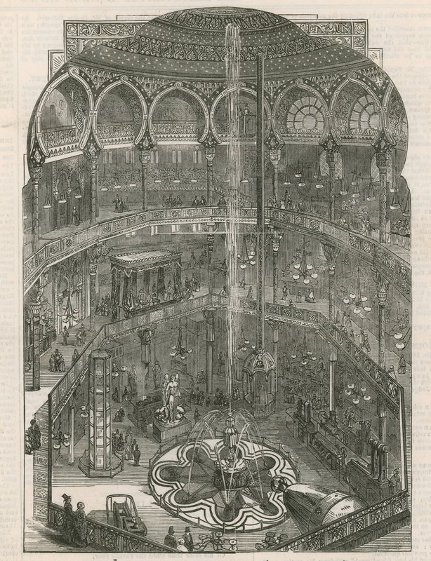 Wnętrze Panopticon, Leicester Square, Londyn autorstwa English School